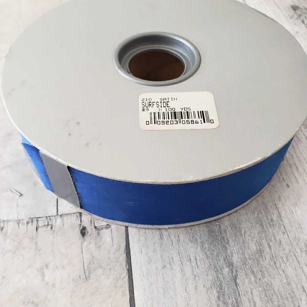 NWT - McGinley Mills - Satin Acetate Surfside Blue #9 (1 5/16”) – 100 yards